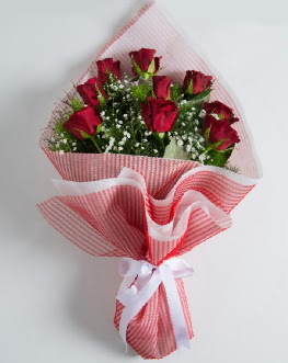 9 adet kırmızı gülden buket  Bingöl Gölüm Çiçek çiçek satışı 