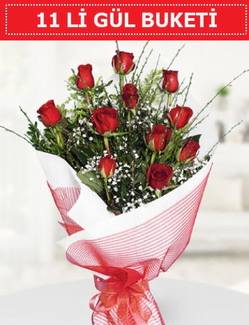 11 adet kırmızı gül buketi Aşk budur  Bingöl Gölüm Çiçek çiçek gönderme sitemiz güvenlidir 