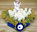 9 adet beyaz gül oyuncak  Bingöl Gölüm Çiçek internetten çiçek siparişi 