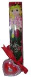  Bingöl Gölüm Çiçek çiçek siparişi vermek  kutu içinde 1 adet gül oyuncak ve mum 