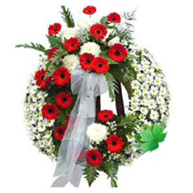 Cenaze çelengi cenaze çiçek modeli  Bingöl Gölüm Çiçek uluslararası çiçek gönderme 
