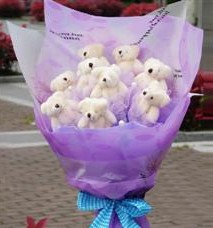 11 adet pelus ayicik buketi  Bingöl Gölüm Çiçek ucuz çiçek gönder 