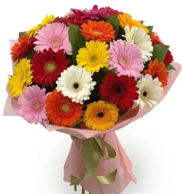 Karışık büyük boy gerbera çiçek buketi  Bingöl Gölüm Çiçek çiçek satışı 