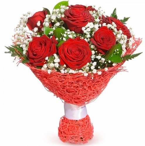7 adet kırmızı gül buketi  Bingöl Gölüm Çiçek çiçekçiler 